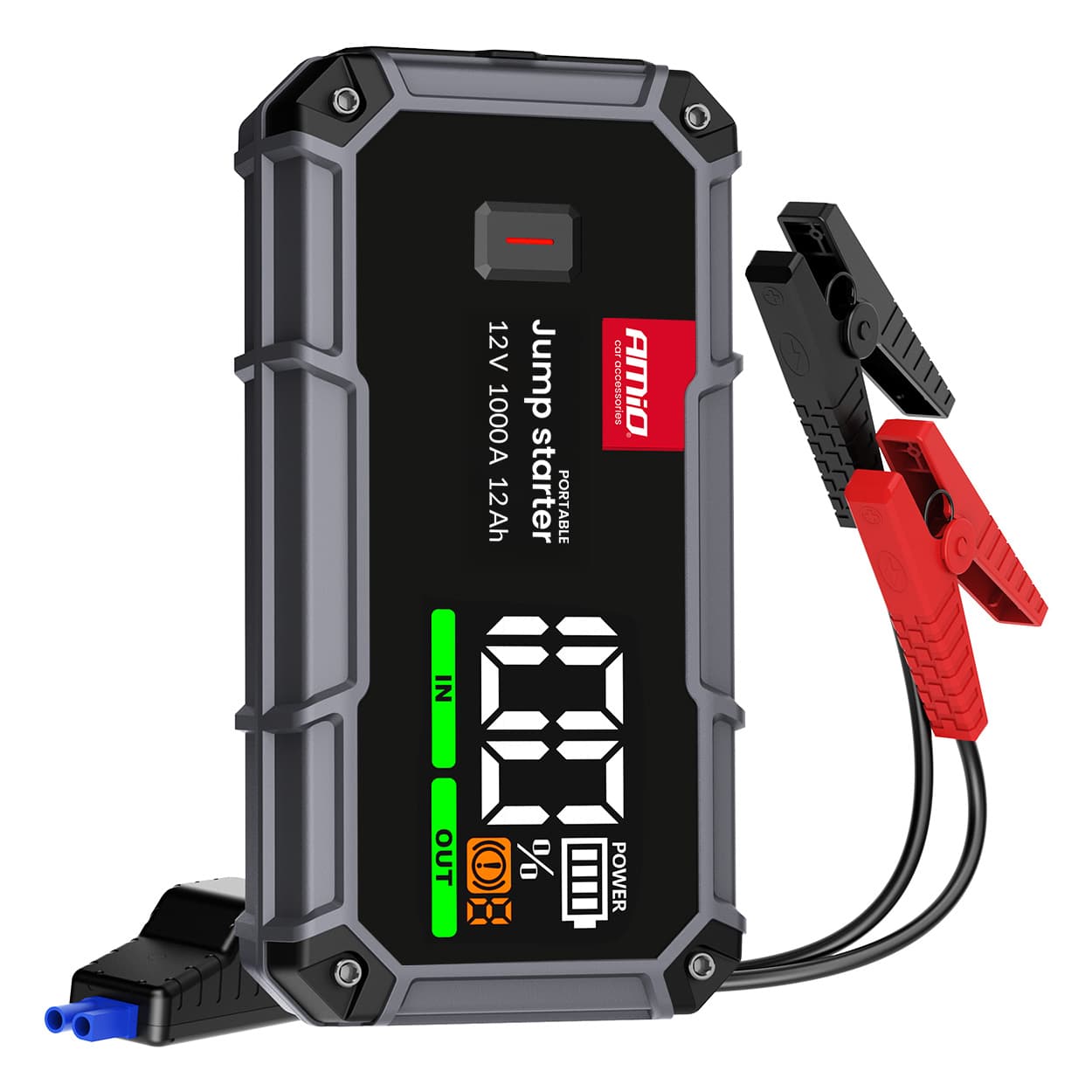 AMiO 3v1 naprava za zagon avtomobila: booster, powerbank, LED svetilka (1000A)