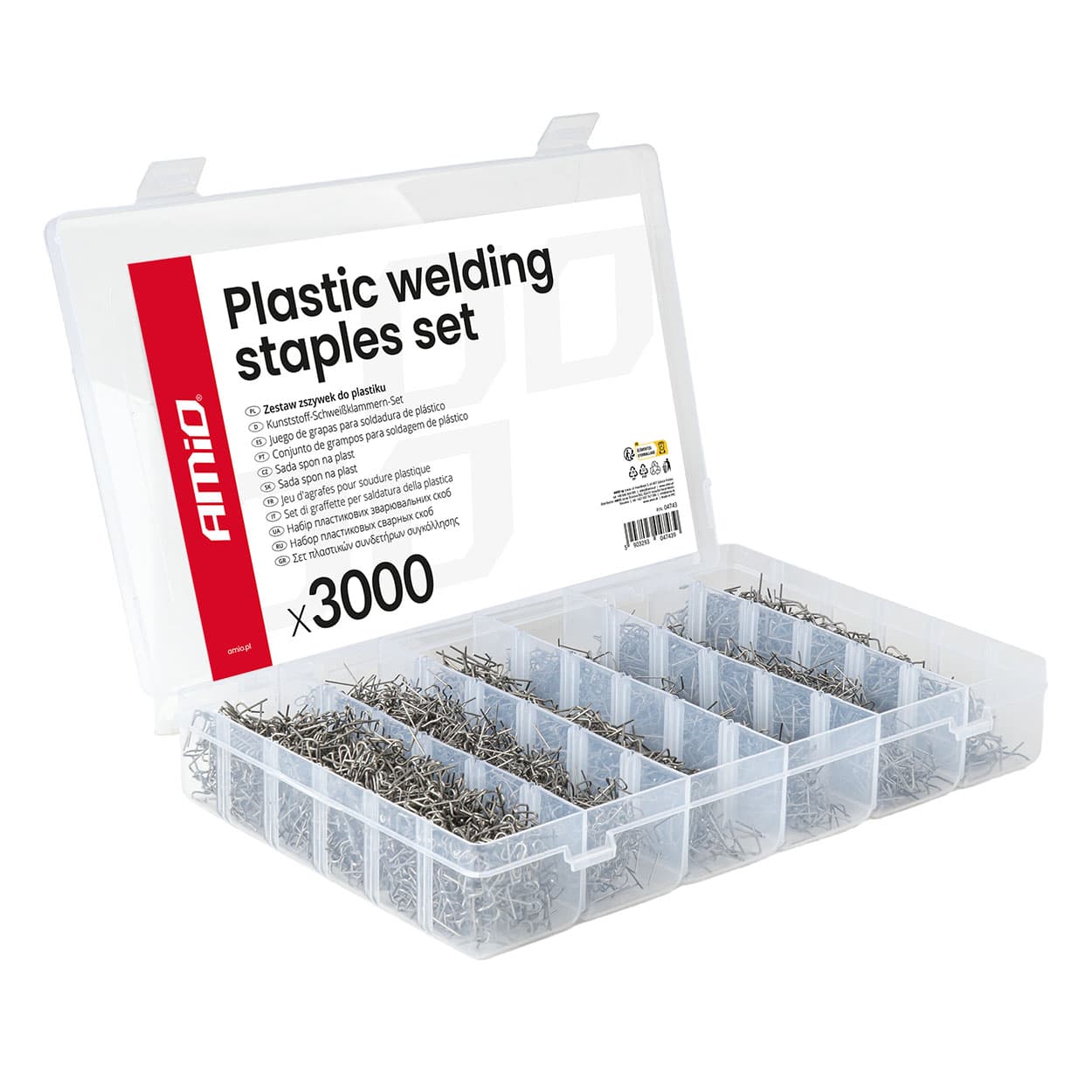 AMiO set za varjenje plastike - velike zaponke (3000 kosov)