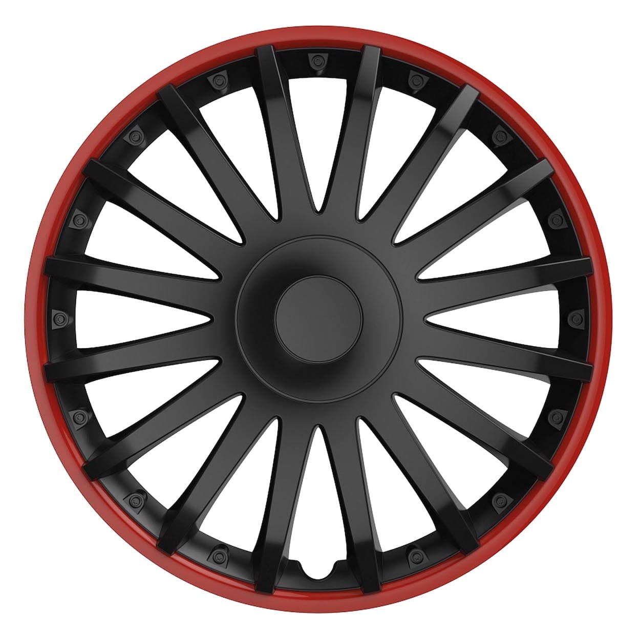 Pokrov platišča VER Aku CRYSTAL BLACK&RED 15" ČR