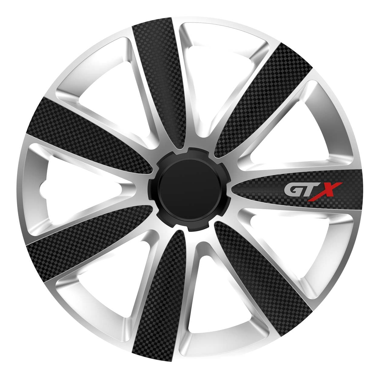 VERSACO pokrov platišča Carbon GTX 15" - črno-srebrn