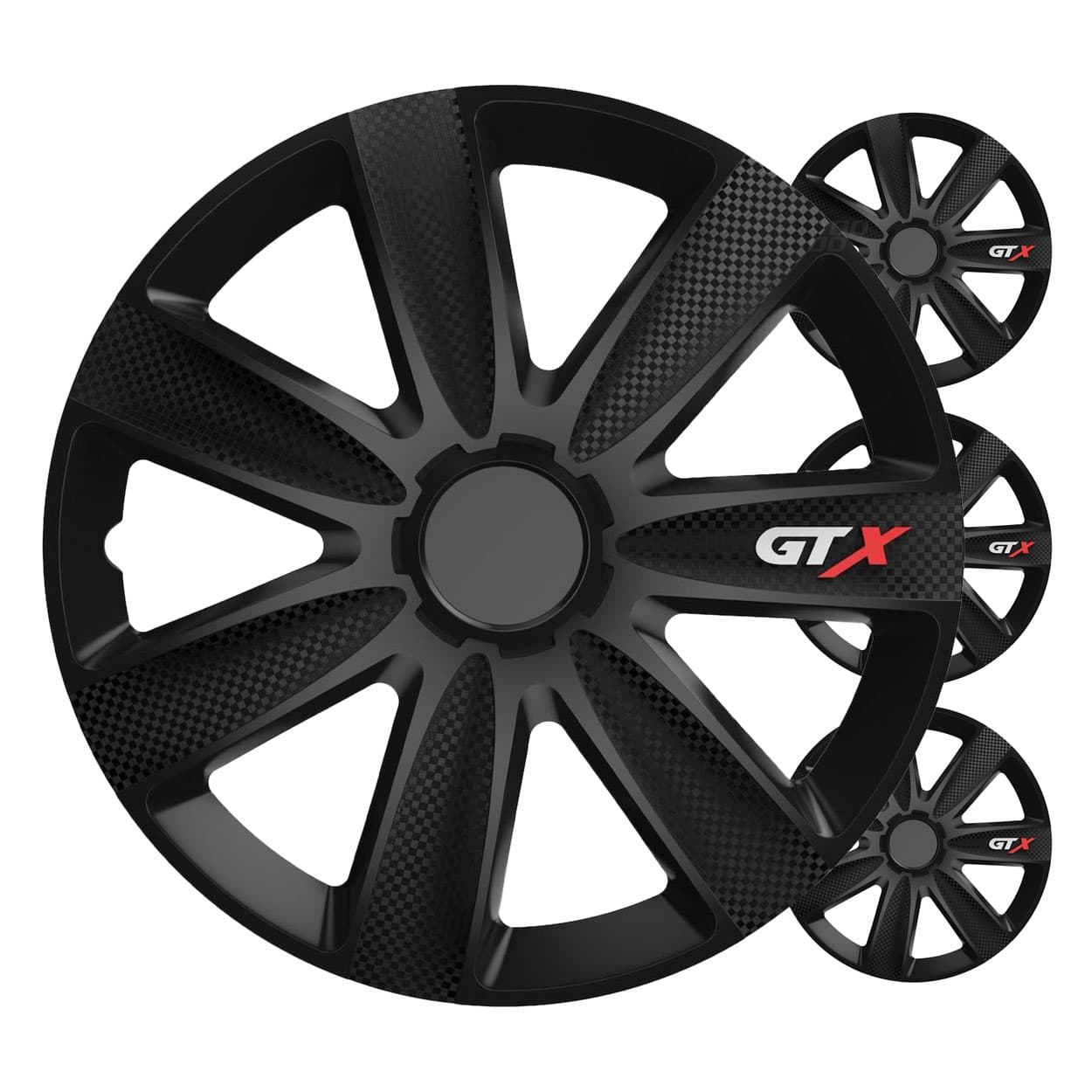 Pokrov za platišča 4/1 VERSACO GTX črn carbon 16"