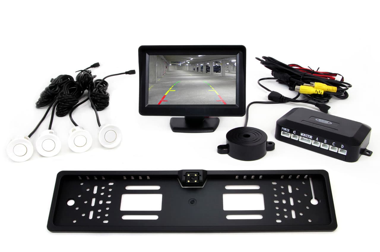 Asistent za parkiranje AMiO TFT01 4,3" z belo kamero CAM-402 LED
