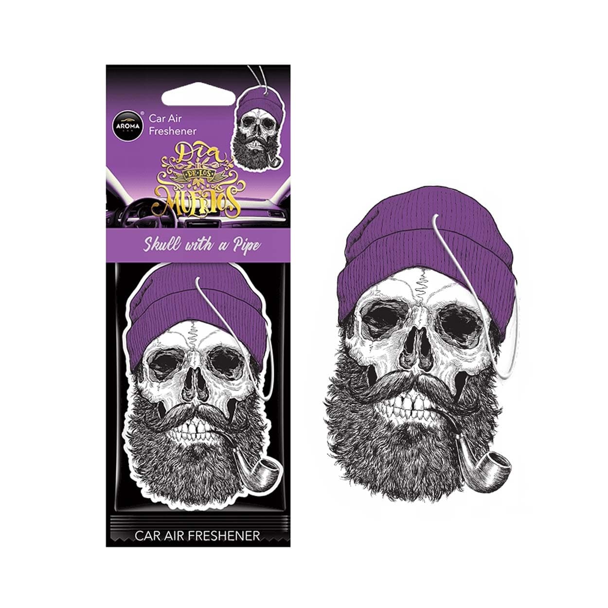 AROMA CAR osvežilec zraka, SKULL WITH A PIPE CORAL STUFF