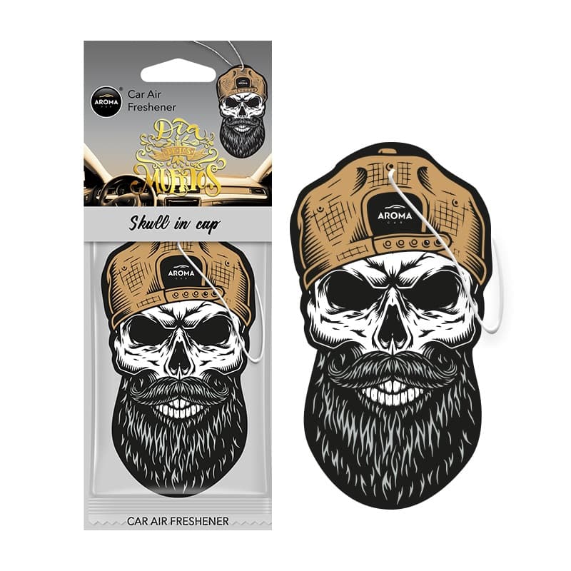 AROMA CAR Muertos Skull in a cap osvežilec zraka, viseči