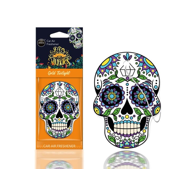 AMiO osvežilec zraka MUERTOS Gold Tattoo, celulozna obesek
