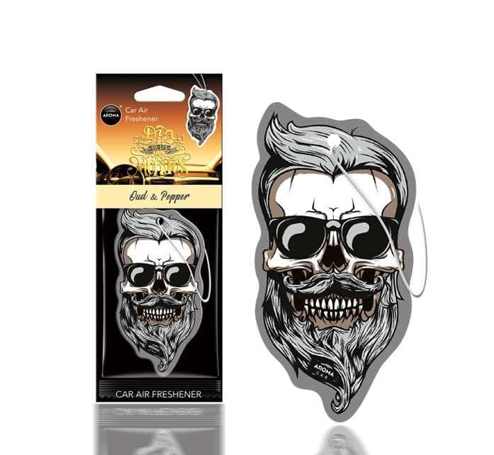 AMiO osvežilec zraka MUERTOS Oud&Pepper Skull, celulozna obesek