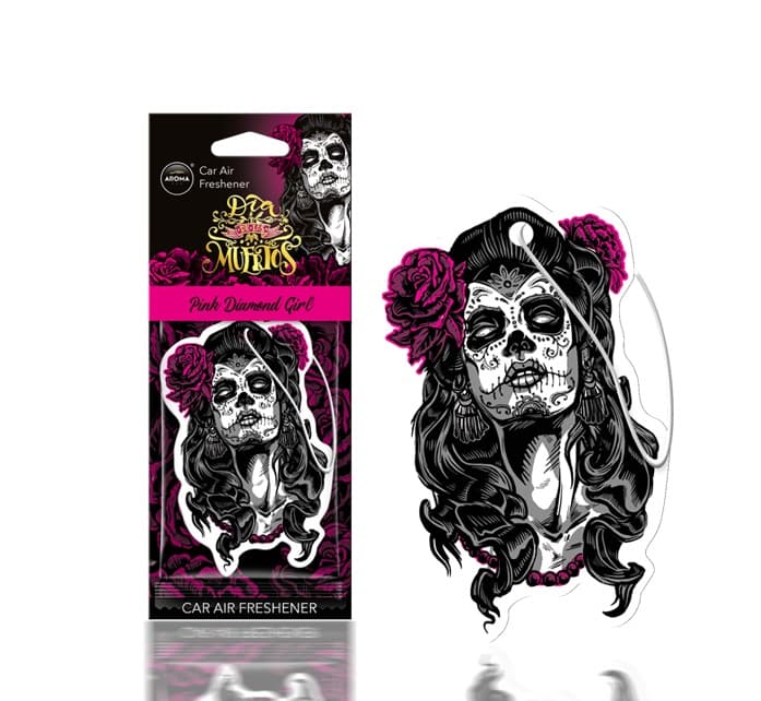 AMiO osvežilec zraka MUERTOS Pink Diamond Girl, celulozna obesek