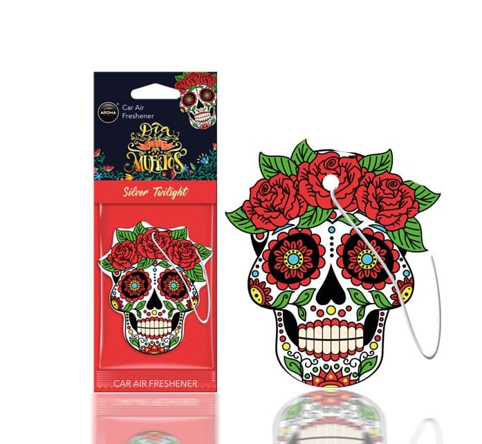 AMiO osvežilec zraka MUERTOS Silver Tattoo, celulozna obesek