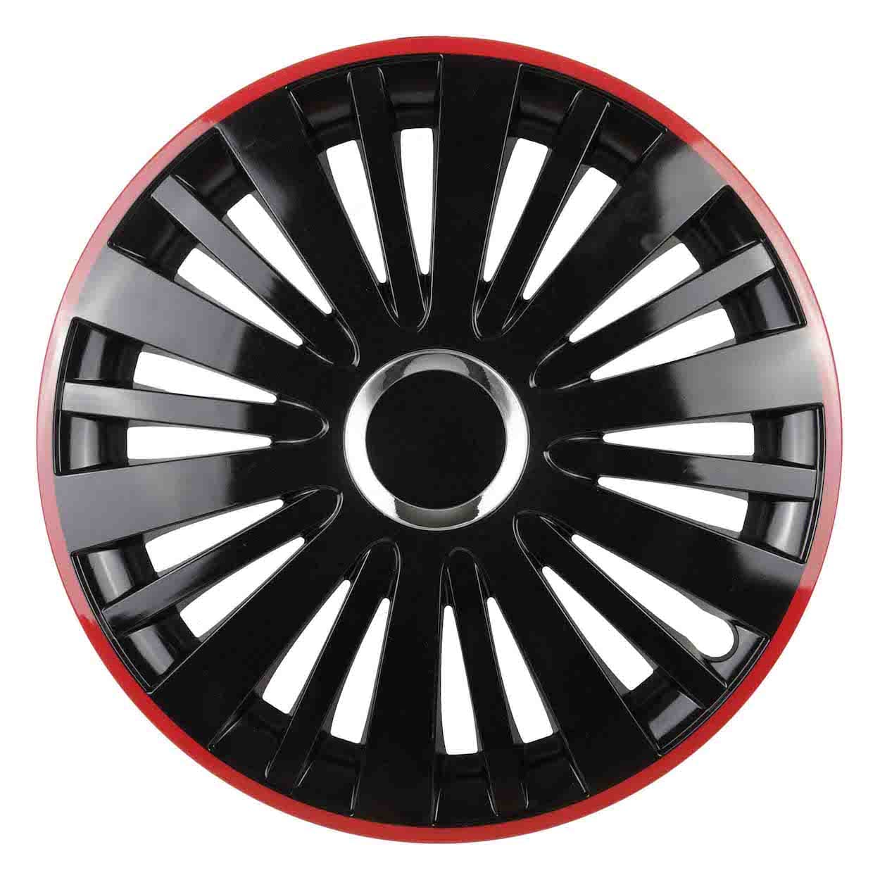 Platišče za avto LEOPLAST Falcon 14" črno z rdečim robom