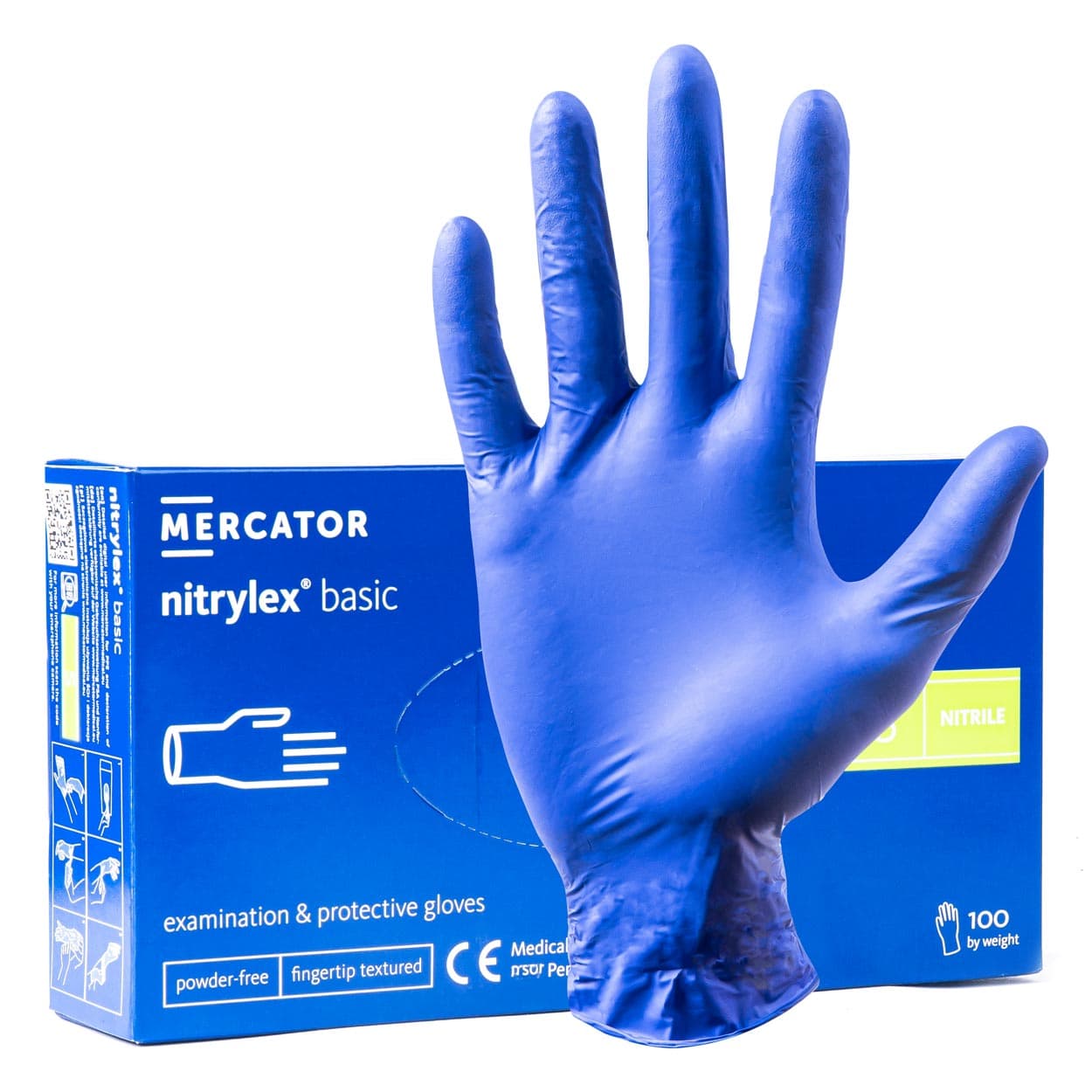 MERCATOR Nitrylex Basic modre nitrilne rokavice, vel. M (100 kos)