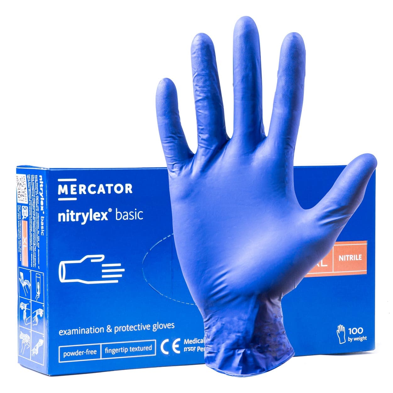 MERCATOR Nitrylex Basic modre nitrilne rokavice, vel. XL (100 kos)
