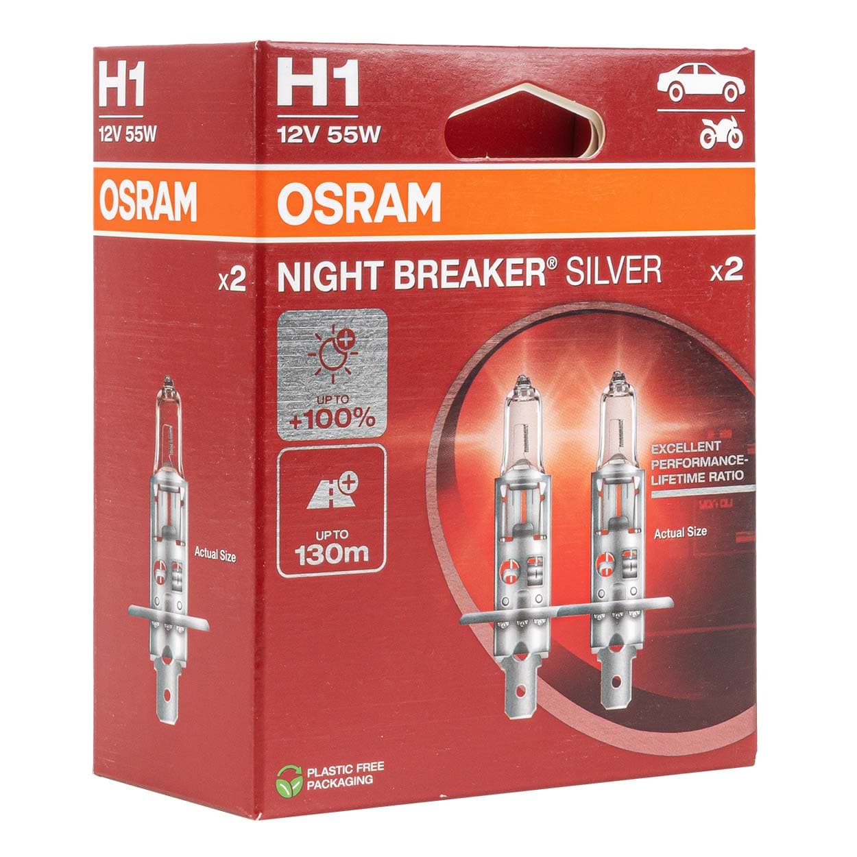Osram H1 Night Breaker Silver +100% avtomobilska žarnica (2 kosa)