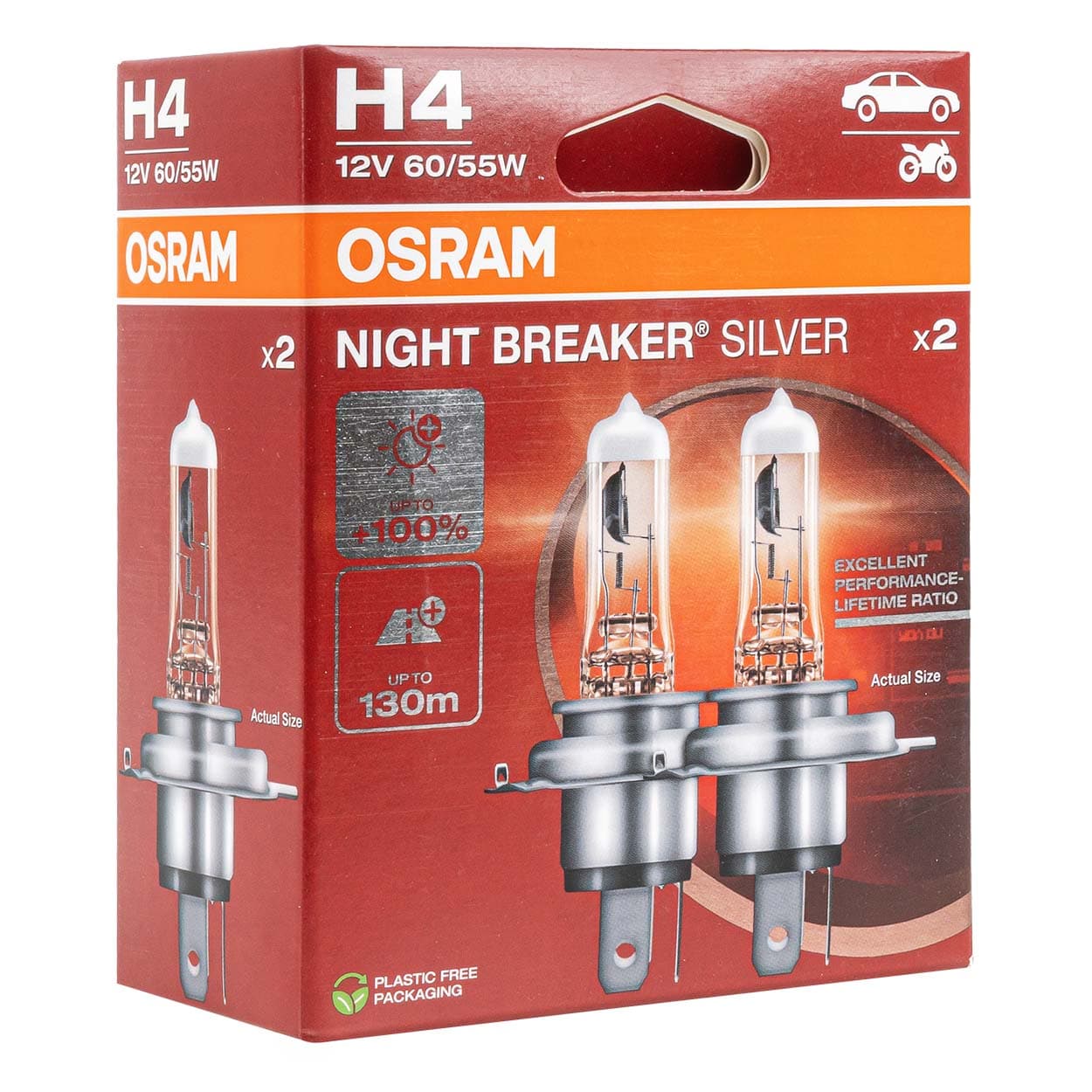 Osram H4 Night Breaker Silver +100% avtomobilska žarnica (2 kosa)