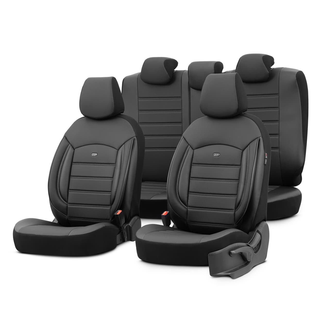 OTOM Komplet prevlek za avtosedeže Inspire 3501 Black Eco-usnje