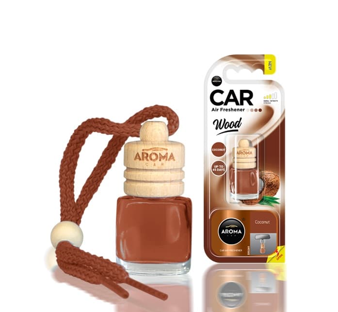 AMiO osvežilec zraka AROMA WOOD Coconut, steklenička z lesenim zamaškom
