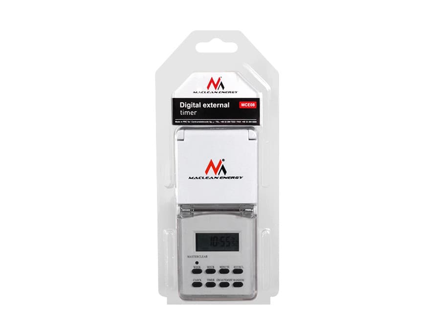 Maclean MCE08 digitalni časovni vklopnik, zunanji, 3600W, IP44 4