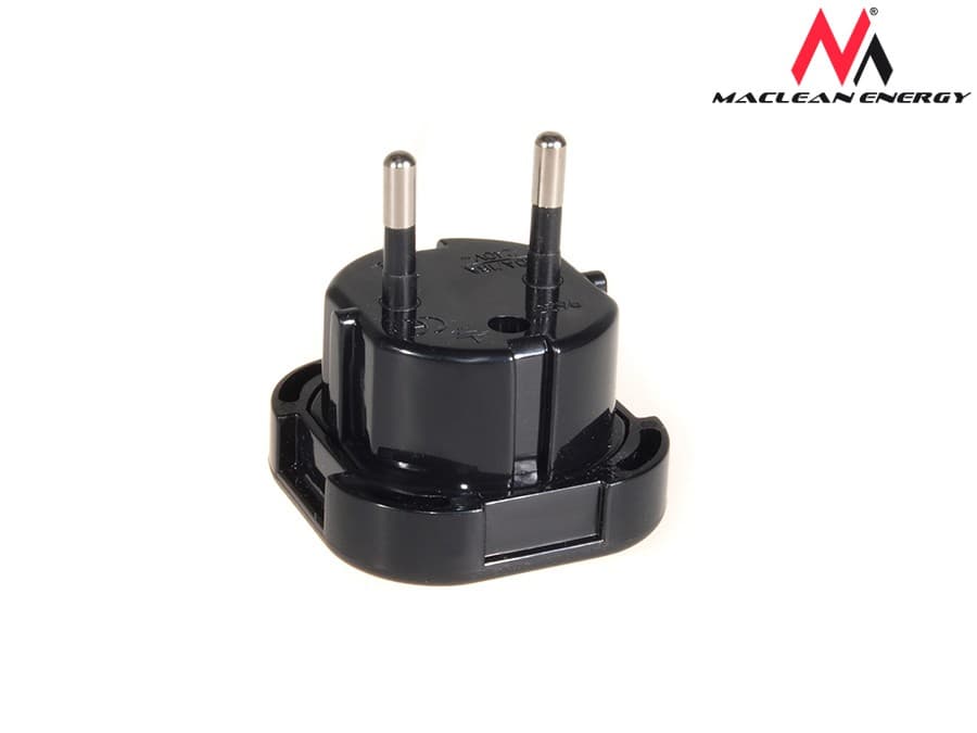 Adapter Maclean MCE72: Vtičnica UK na vtič EU - Črna 2