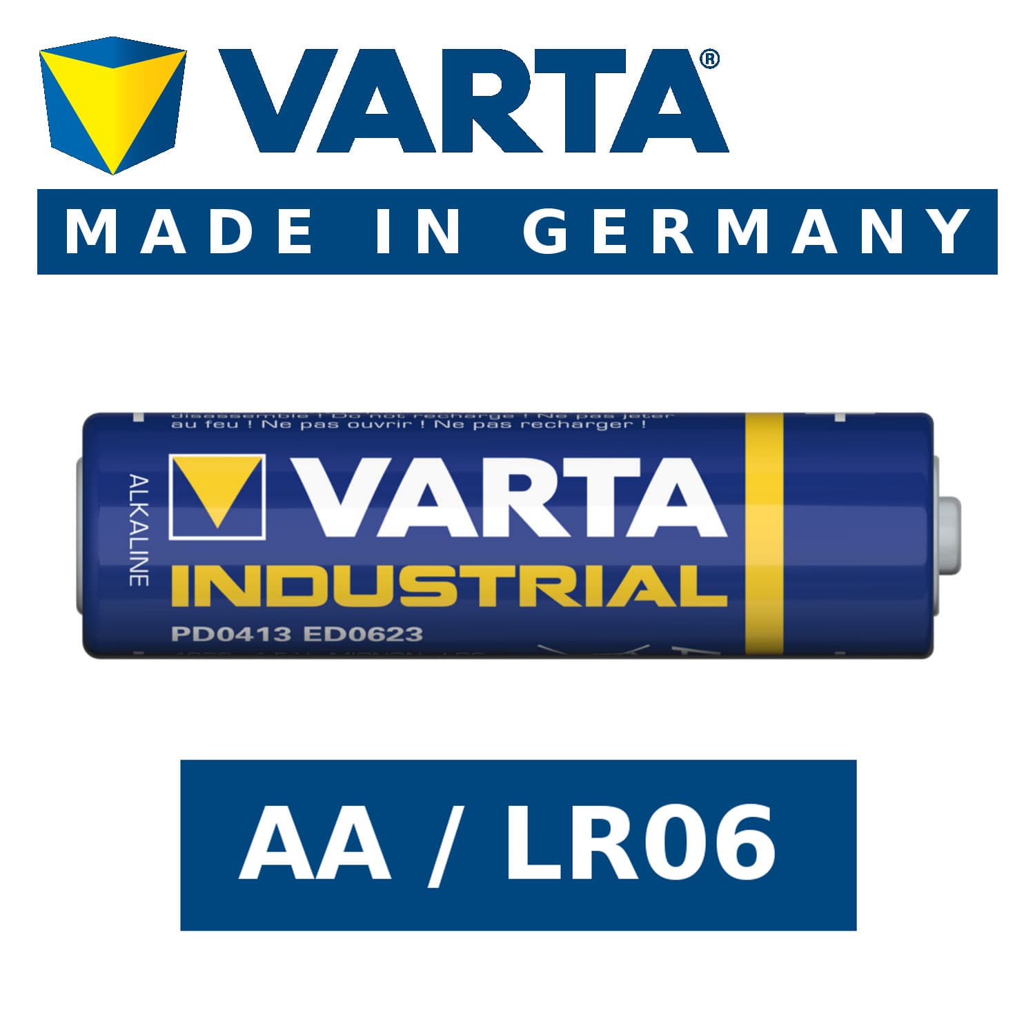 Baterija Varta Industrial LR6 AA 1,5V alkalna (1 kos) 2