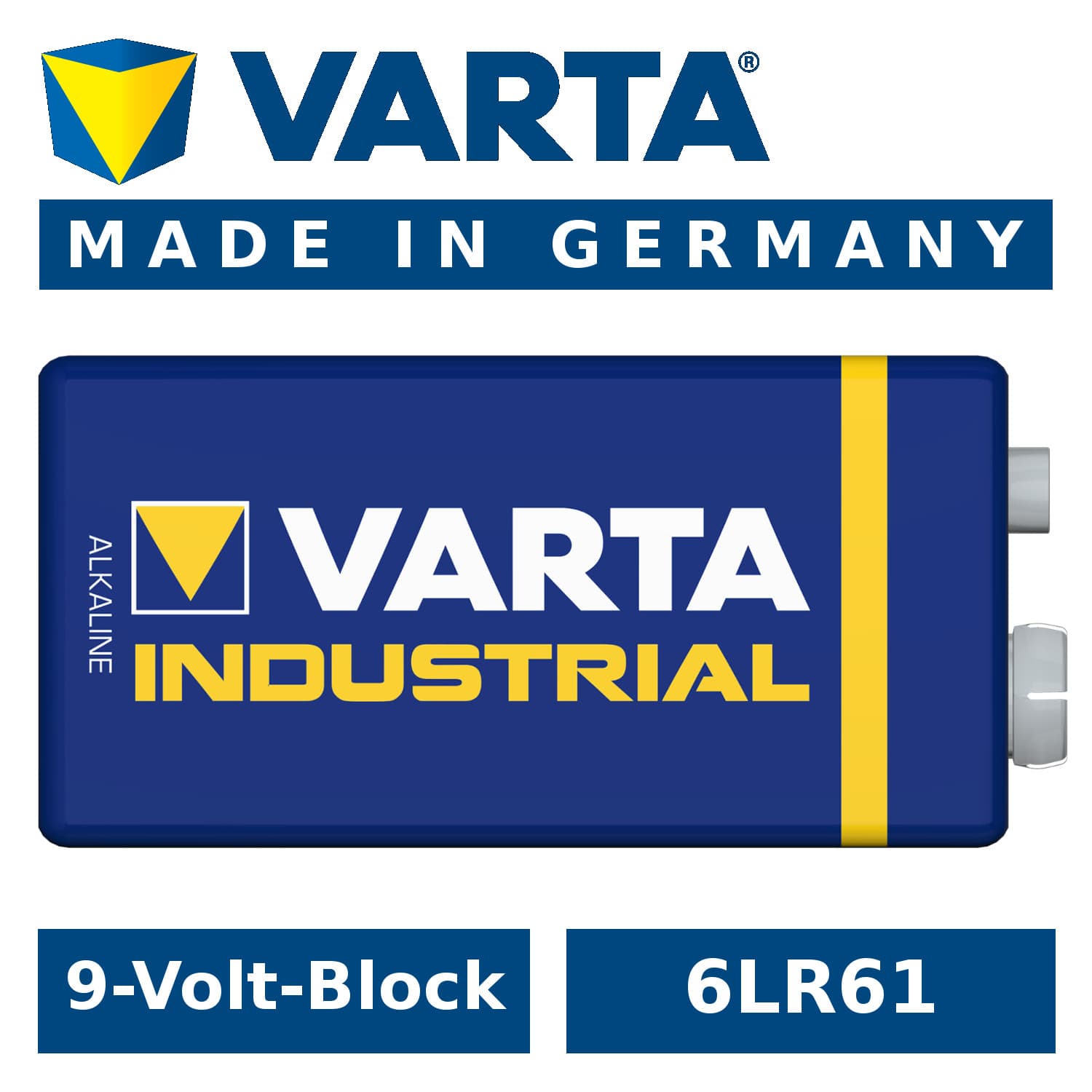 Baterija Varta Industrial R9V 6LR61 9V alkalna 2