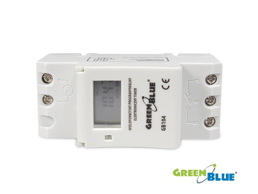 GreenBlue GB104: Digitalni časovni vklopnik za DIN letev 8