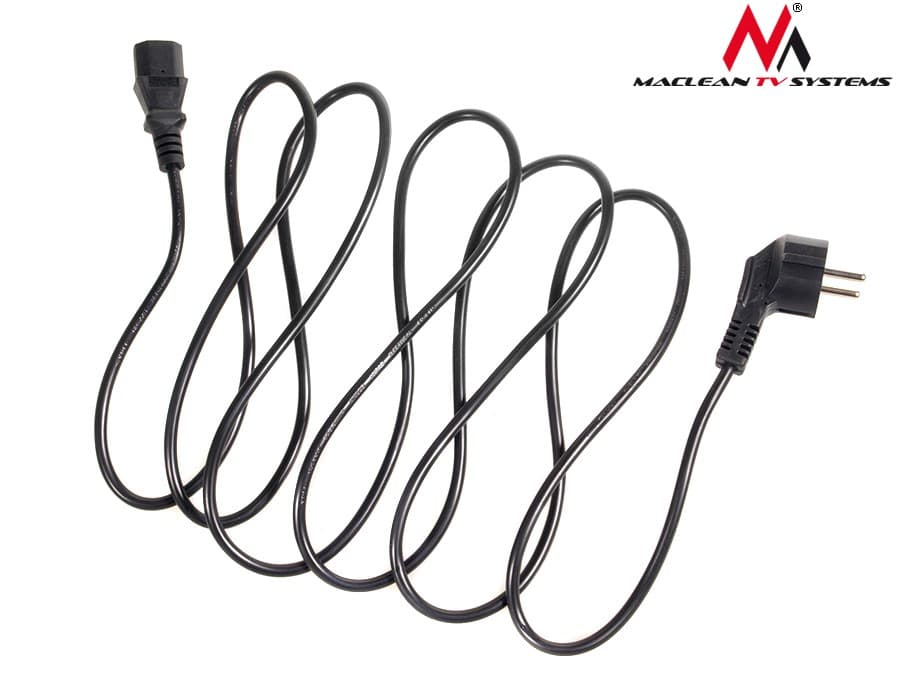 Napajalni kabel 3pin 3m EU vtič, Maclean 3