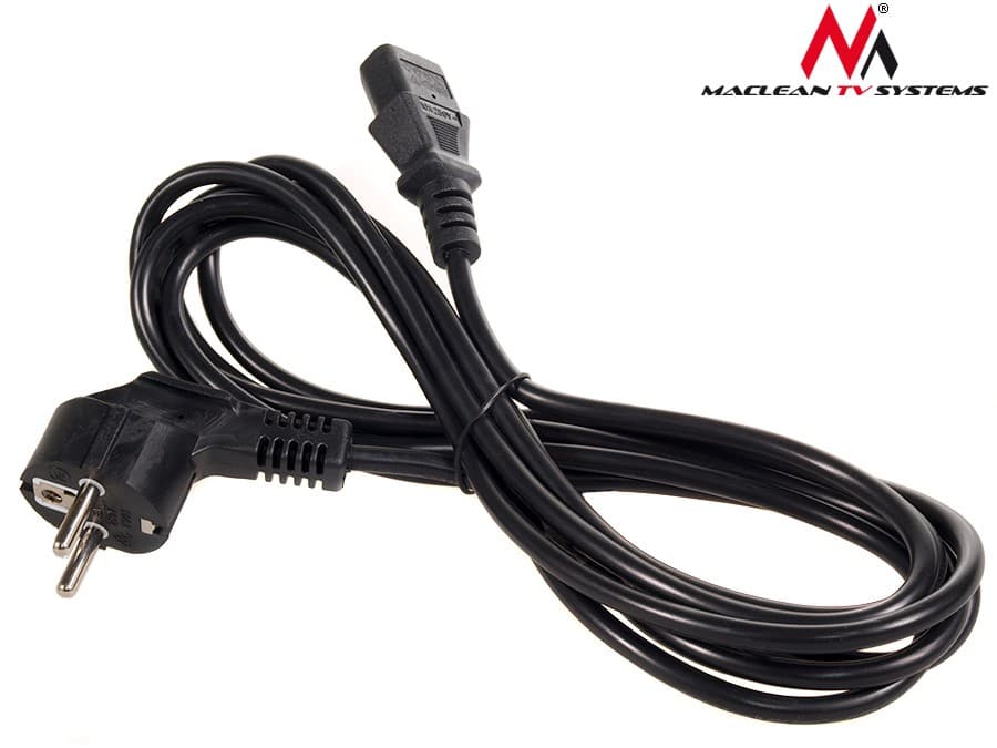 Napajalni kabel 3pin 3m EU vtič, Maclean 4