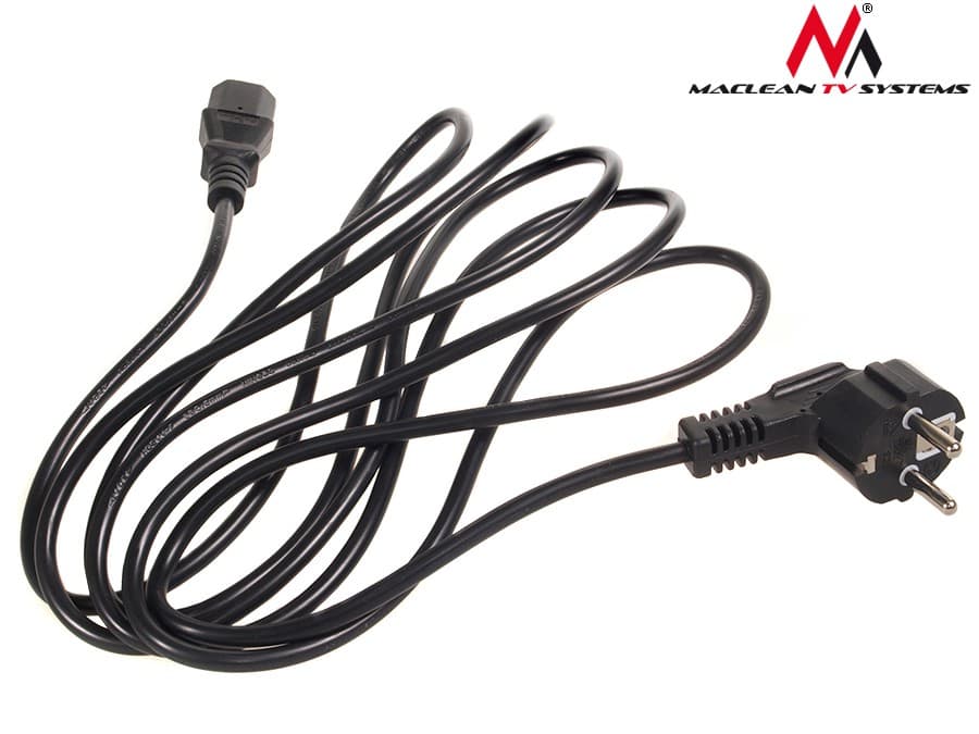 Napajalni kabel 3pin 3m EU vtič, Maclean 5