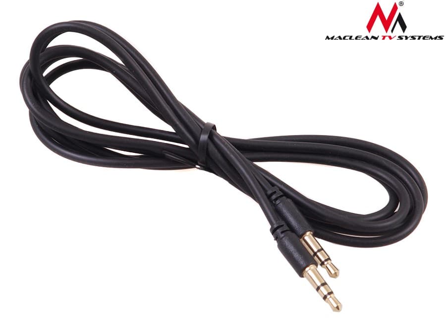 Avdio kabel Maclean Jack 3.5mm (M-M), 1.5m, črn 2
