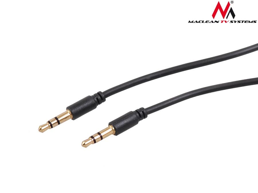 Avdio kabel Maclean Jack 3.5mm (M-M), 1.5m, črn 3