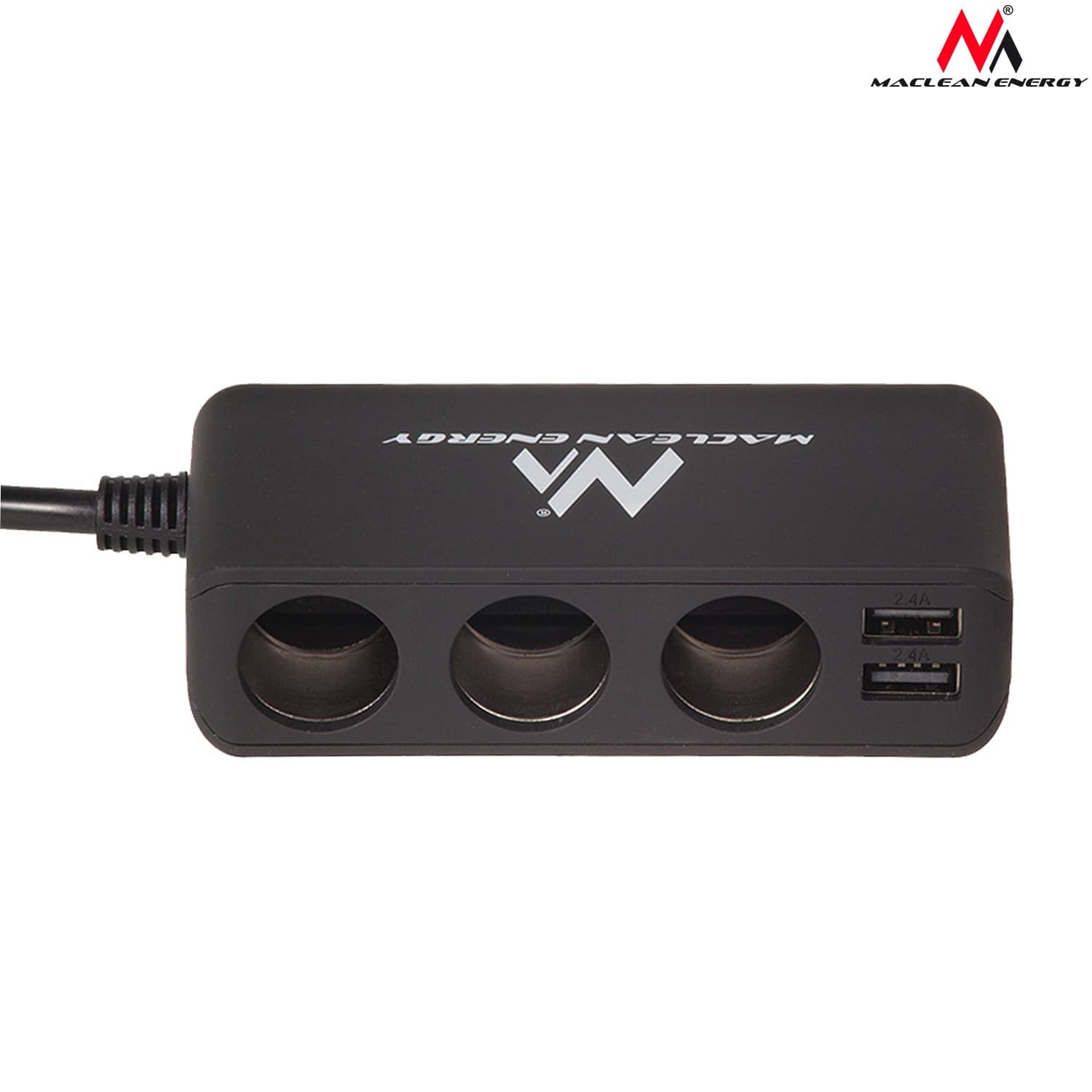 Razdelilnik vtičnice avtomobilskega vžigalnika Maclean, 3 vtičnice, 4x USB, z volmetrom 8