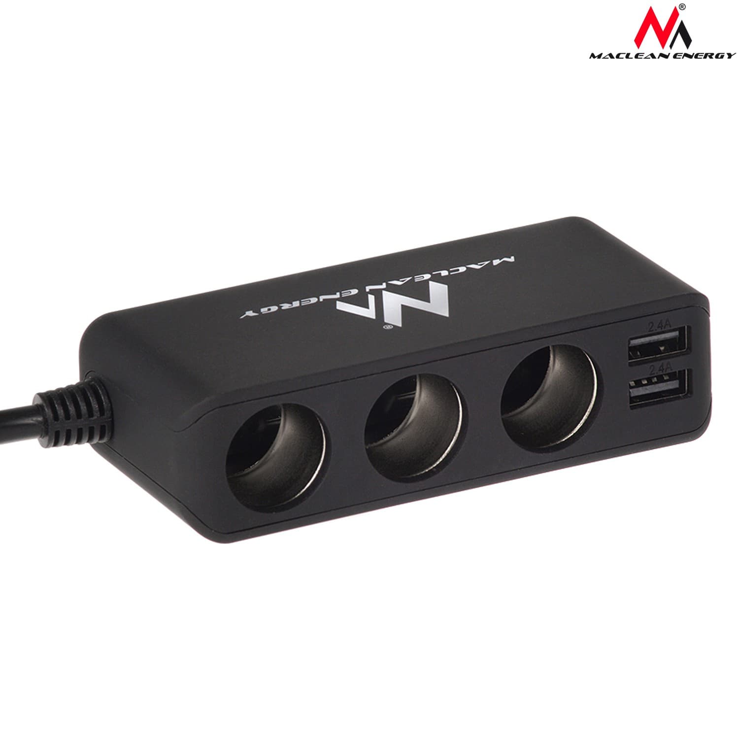Razdelilnik vtičnice avtomobilskega vžigalnika Maclean, 3 vtičnice, 4x USB, z volmetrom 3