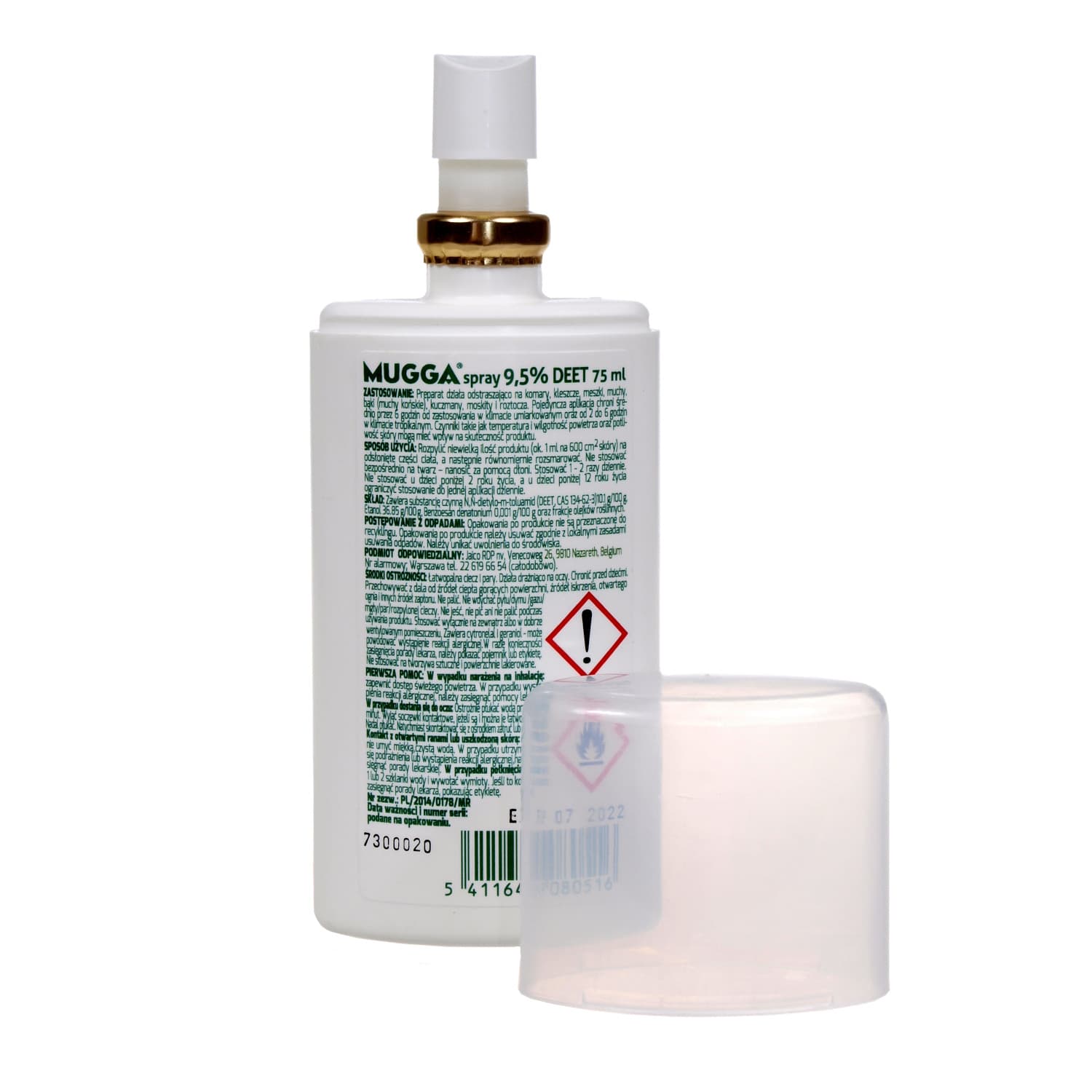 Mugga Spray 9,5% DEET Repelent proti žuželkam 75ml 3