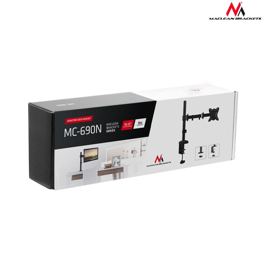 Maclean MC-690N 42980 namizni nosilec za monitor LCD 13-27", 8kg, VESA 7