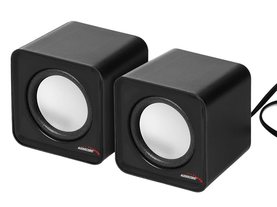 Audiocore AC870 B 43398 računalniški zvočniki, 6W, USB, srebrni/črni