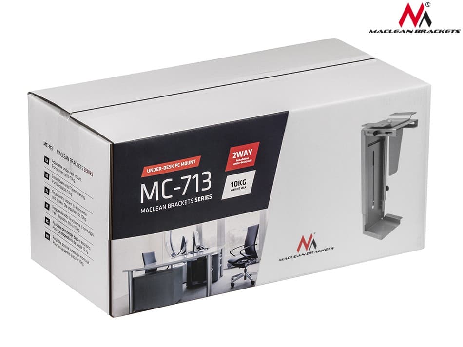 Maclean MC-713 S 44488 - Nosilec za računalnik, srebrn 8