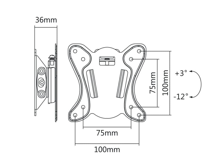 NOSILEC TV MACLEAN MC-715, VESA 100x100, 13-27", 25kg 8