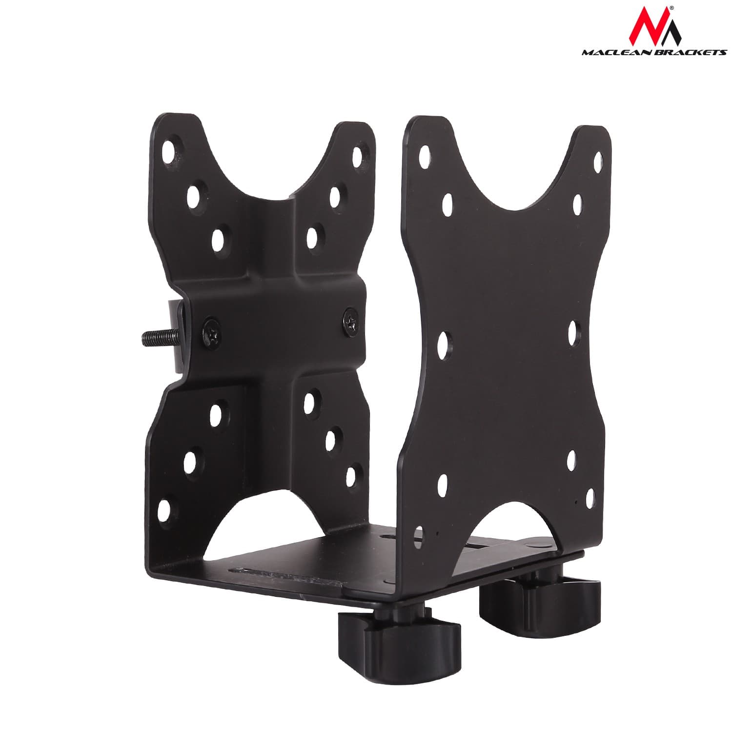 Maclean MC-720 adapter za mini računalnik (NUC/Mac mini), pod mizni ali VESA nosilec, do 5kg, črn