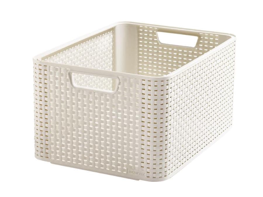Košara s pokrovom Curver Rattan Style L, krem 2