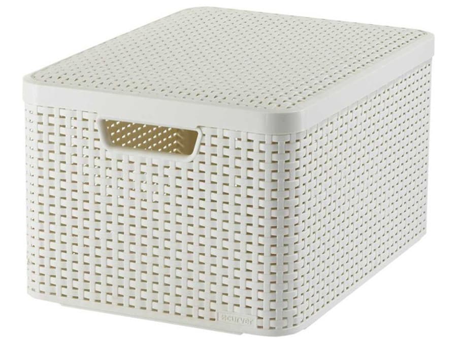 Košara s pokrovom Curver Rattan Style L, krem
