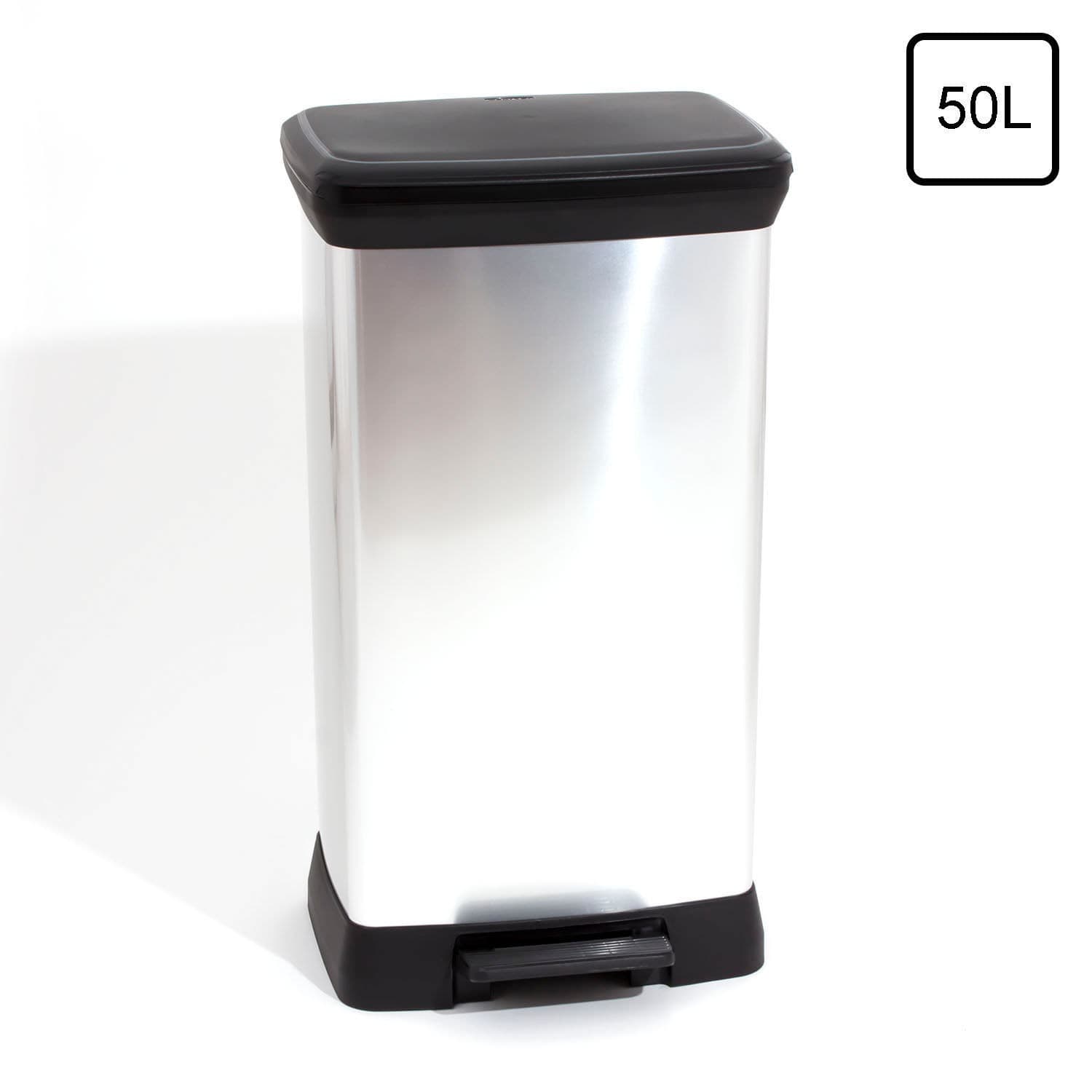 Kosil na pedala Curver 50L, črno-srebrn 2
