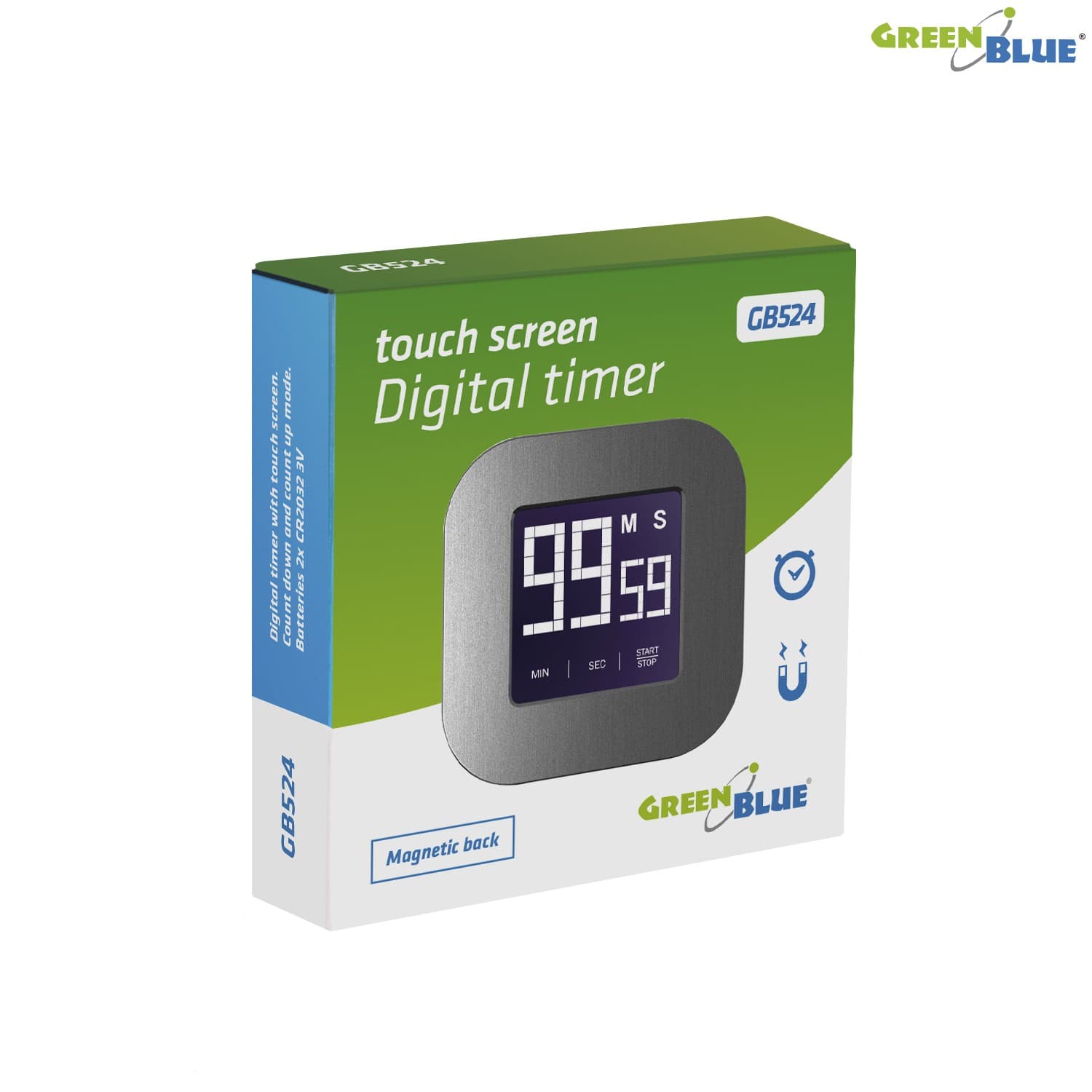 GreenBlue GB524 - Digitalni časovnik, merilec časa, magnetni 5