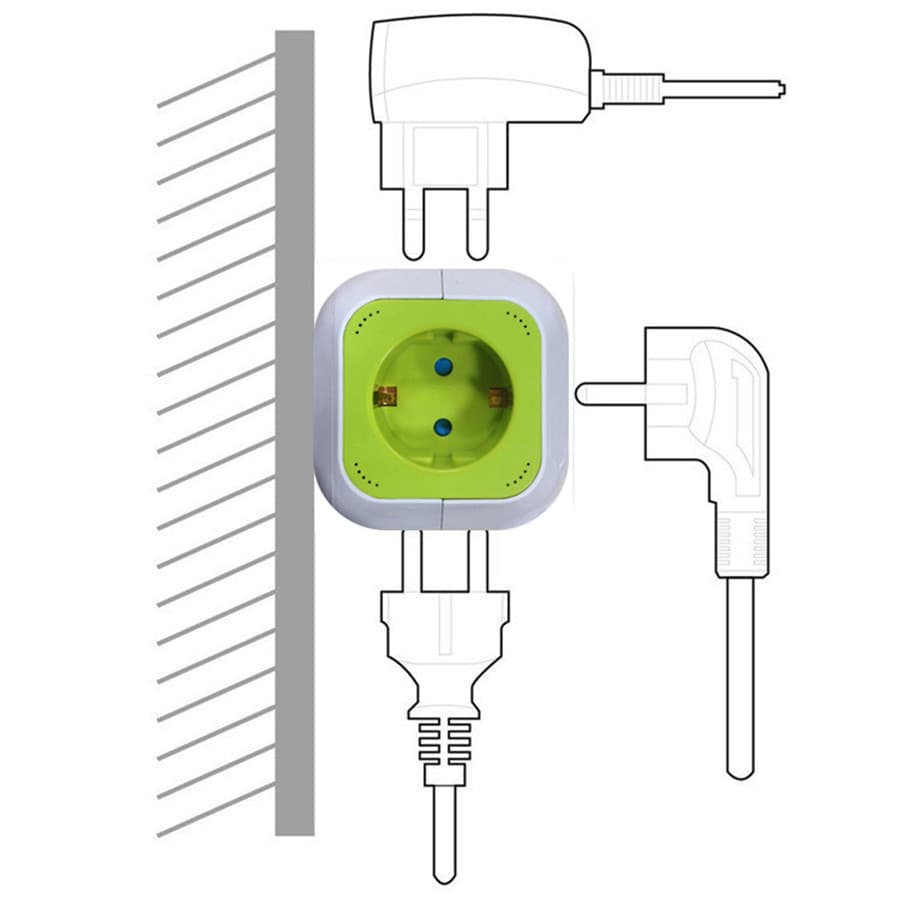 Napajalni razdelilec GreenBlue GB118G, 4xSchuko, 2xUSB, 1,4m 7