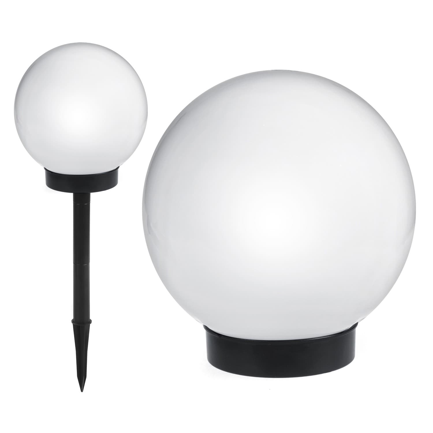 Solarna vrtna svetilka GreenBlue kroglasta GB121, bela LED