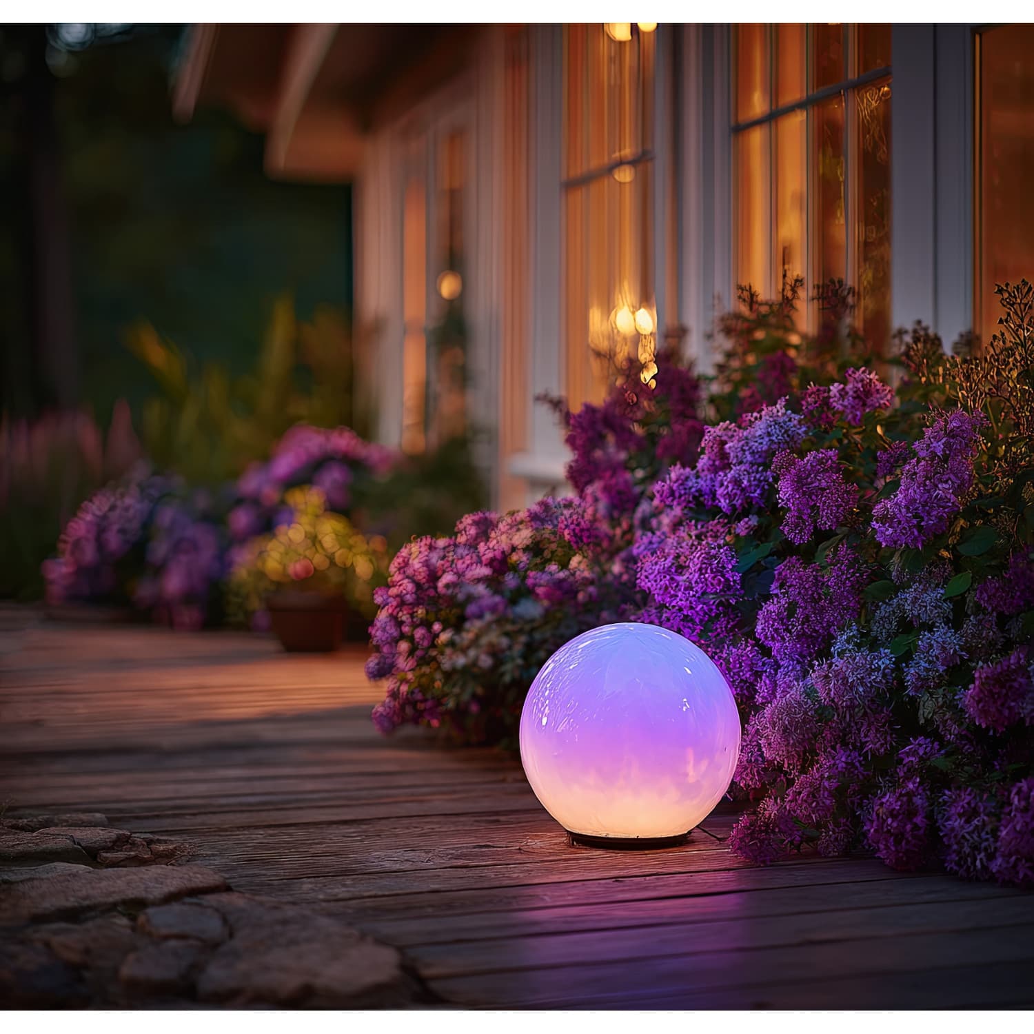 GreenBlue Solarna vrtna svetilka, kula RGB LED, 15x15x48cm 8