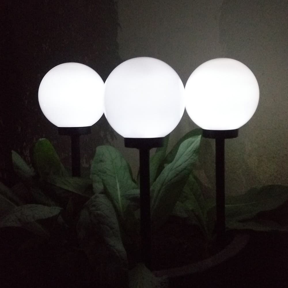 GreenBlue Solarna vrtna svetilka, kula bela LED, 20x20x53cm 4