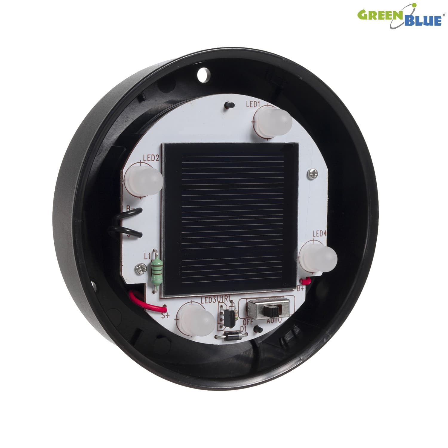 GreenBlue Solarna vrtna svetilka, kula bela LED, 20x20x53cm 5