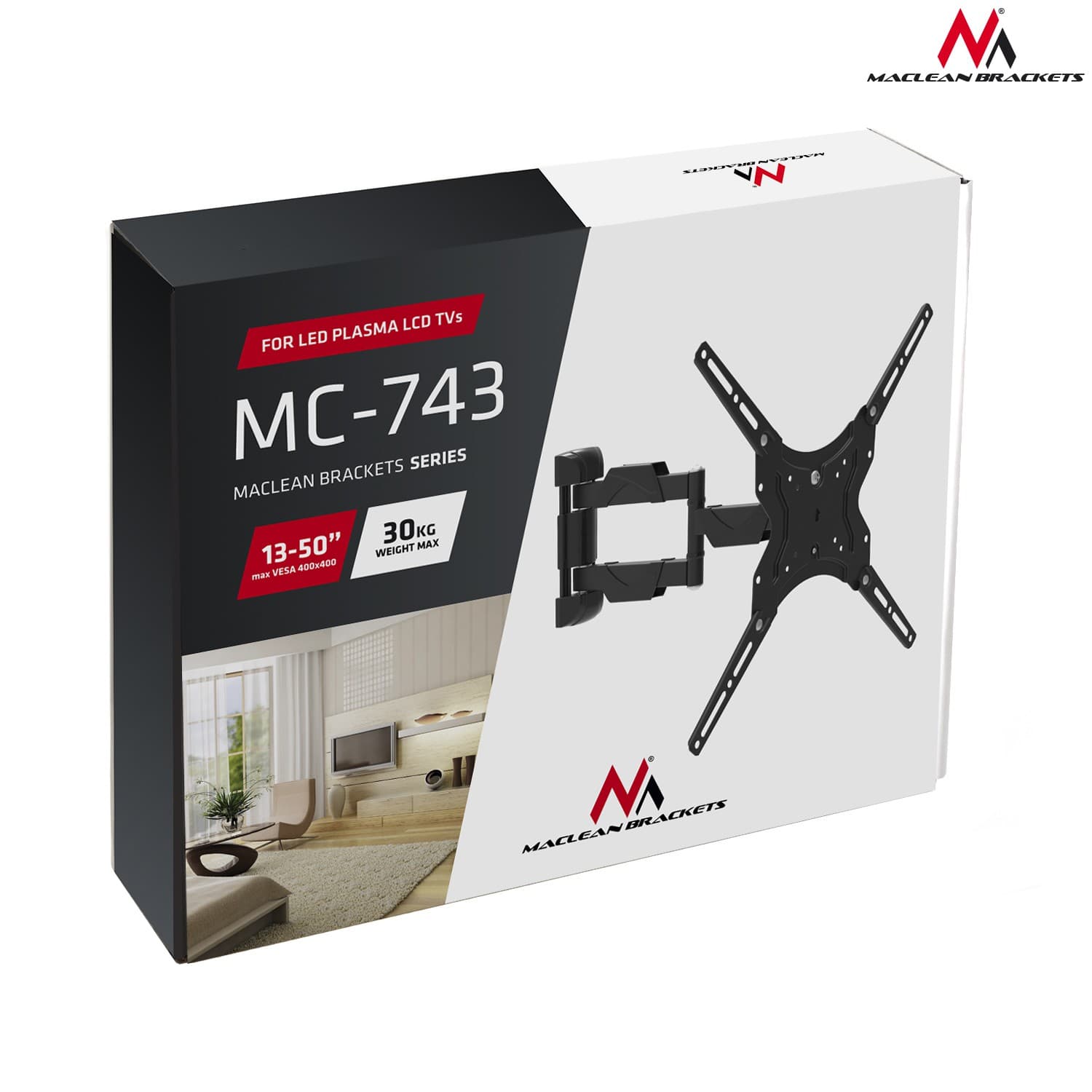 Maclean MC-743 - Stenski nosilec za TV/monitor 13-50", 30kg 6