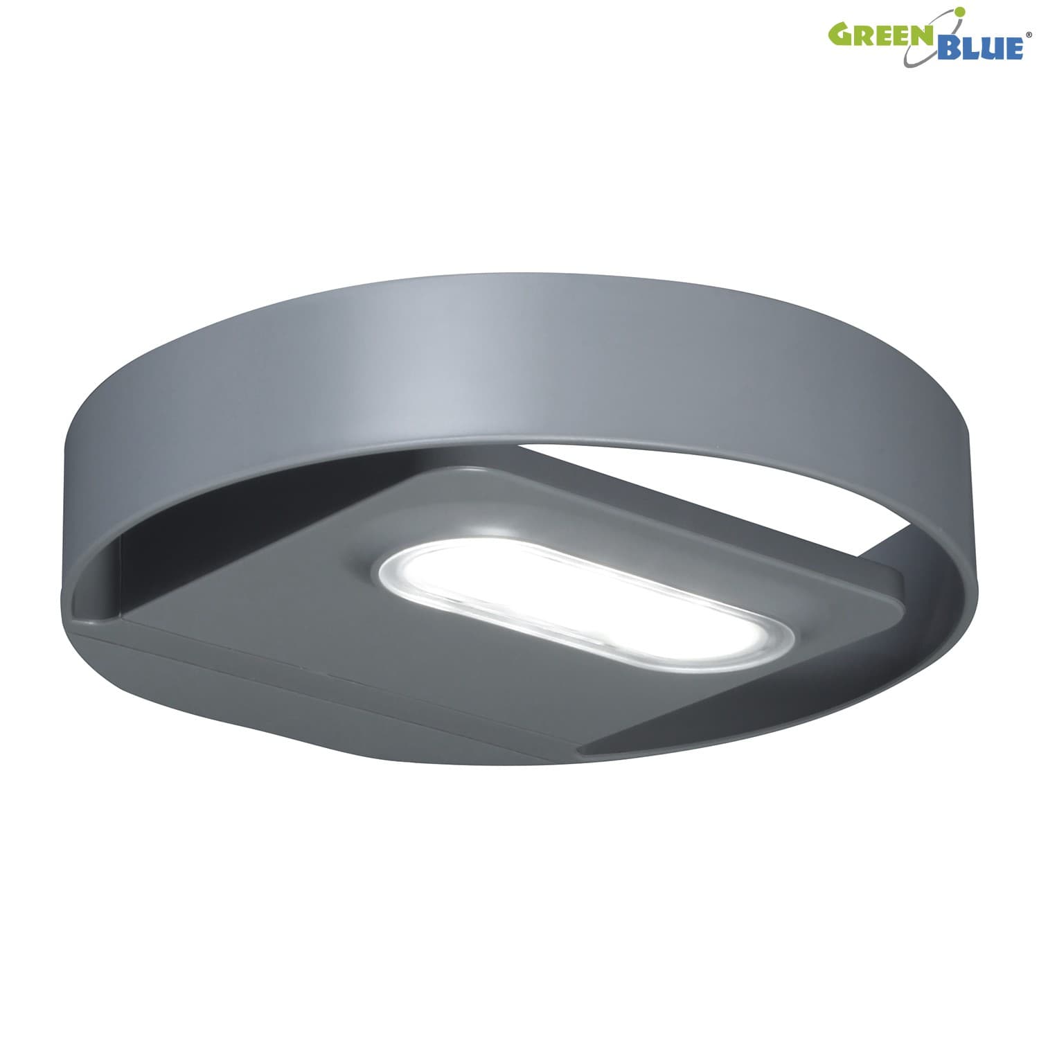 GreenBlue GB130 - Solarna LED stenska svetilka, okrogla, 3W 3