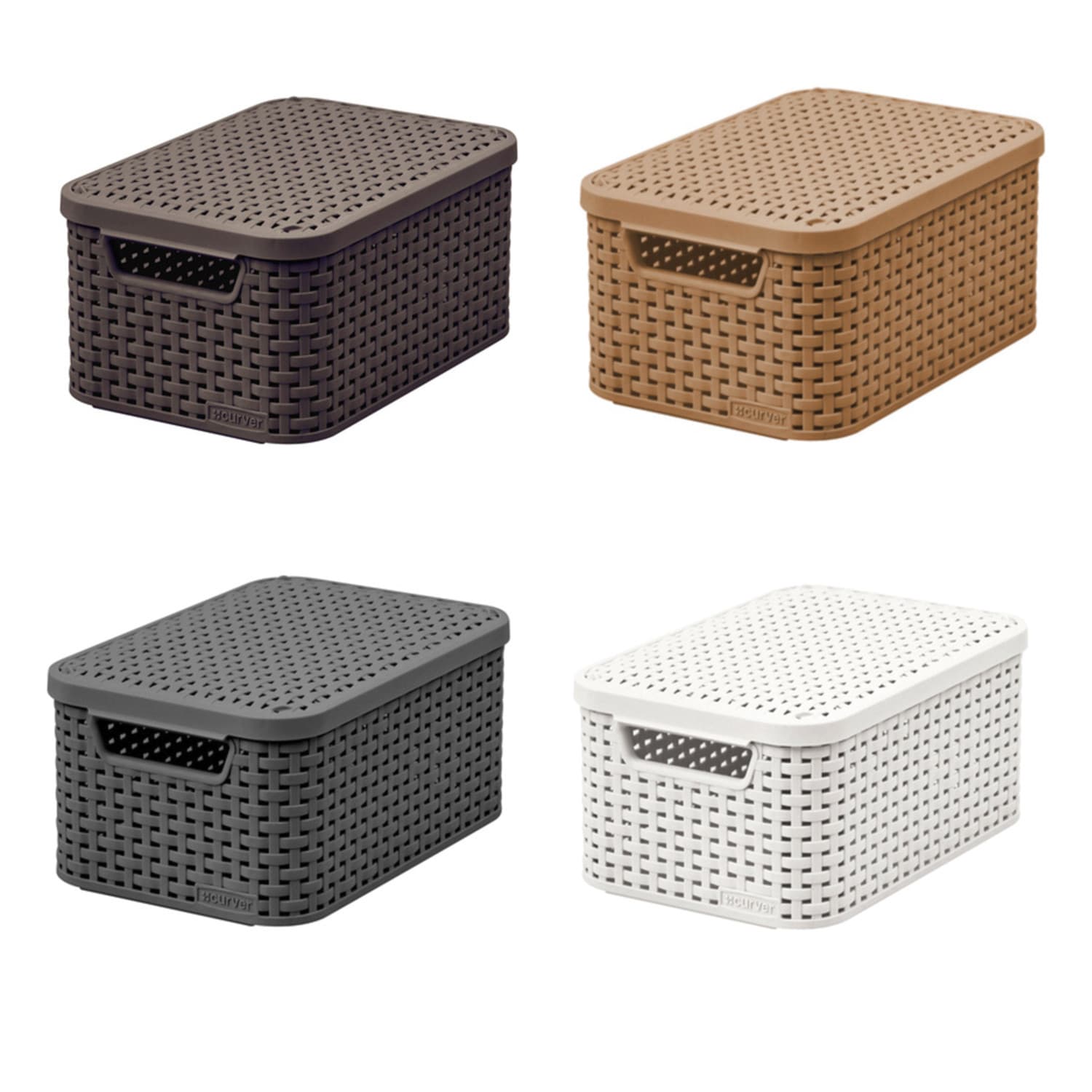 Curver Rattan Style košarica z pokrovom S, krem 2