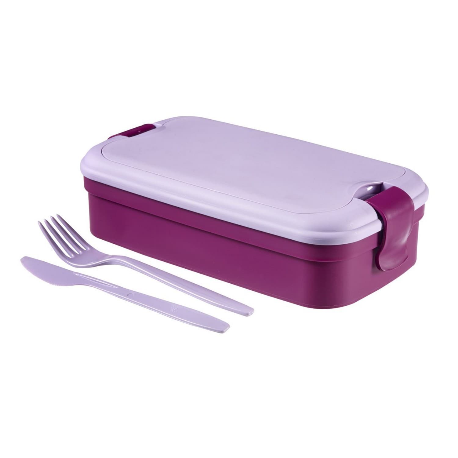Posoda za kosilo s priborom Curver Lunch&Go, vijolična